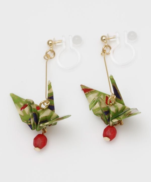 Origami Crane Clip Earrings Earrings by Kaya - Ametsuchi