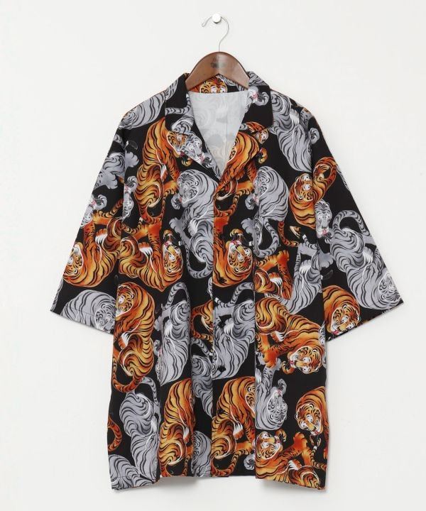 JUYORI - Men's Open Collar Shirt