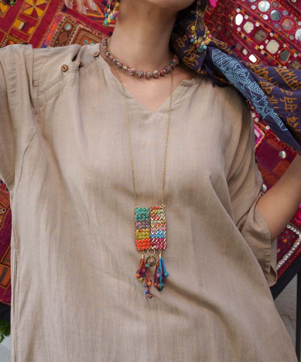 Gradient Colorful Necklace Necklaces by AMINA - Ametsuchi