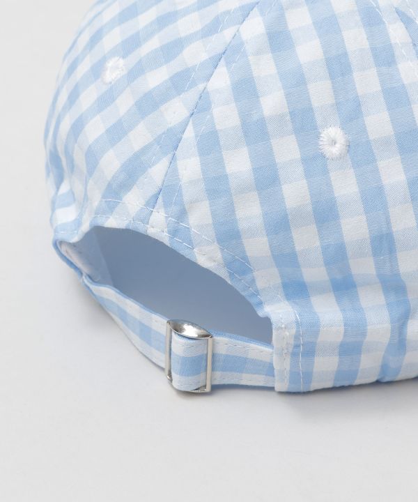 Gingham-Check-Cap