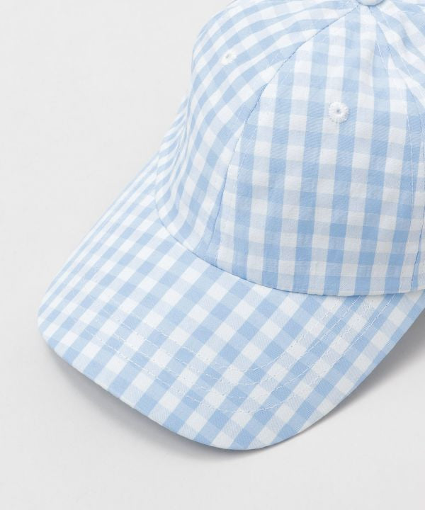 Gingham-Check-Cap