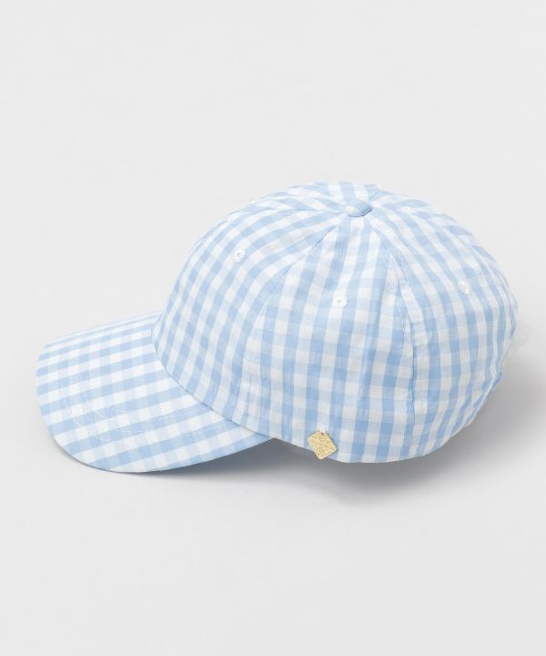 Gingham-Check-Cap