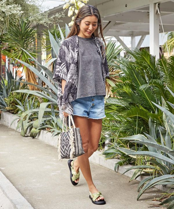 SURF＆Palms Washed T-Shirt