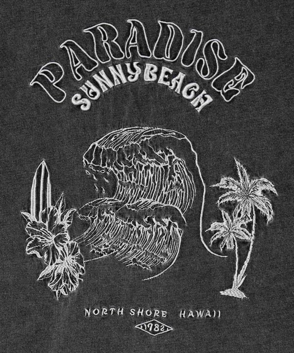 SURF＆Palms Washed T-Shirt