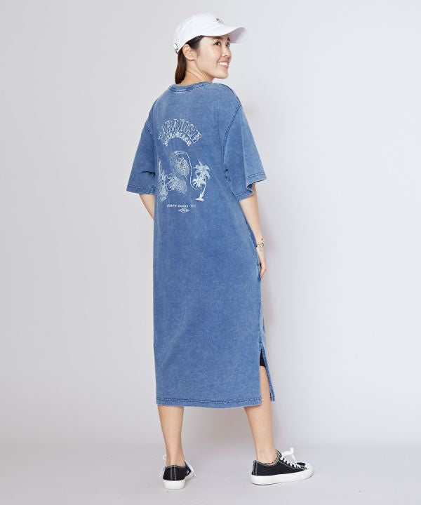 SURF＆Palms Washed T-Shirt Dress