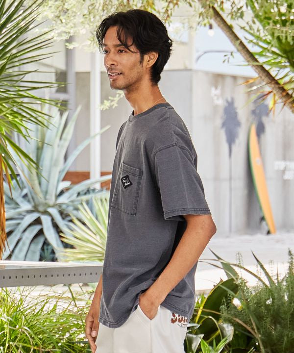 SURF＆Palms Men's Washed T-Shirt