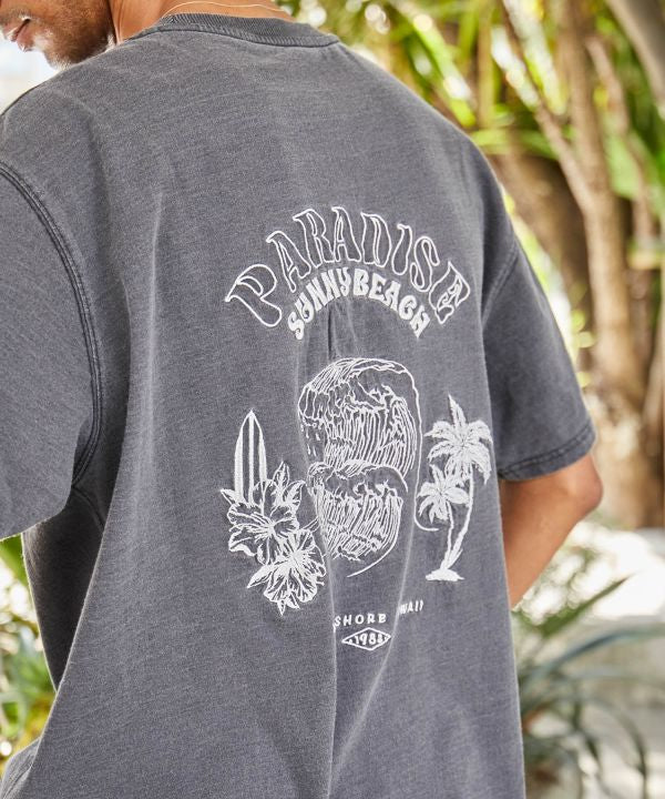 SURF＆Palms Men's Washed T-Shirt