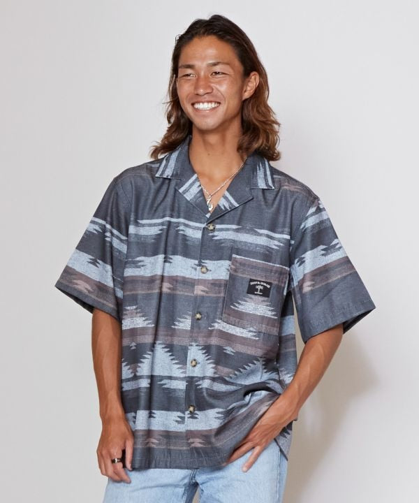SURF＆Palms Bold Pattern Print Shirt