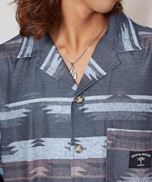 SURF＆Palms Bold Pattern Print Shirt