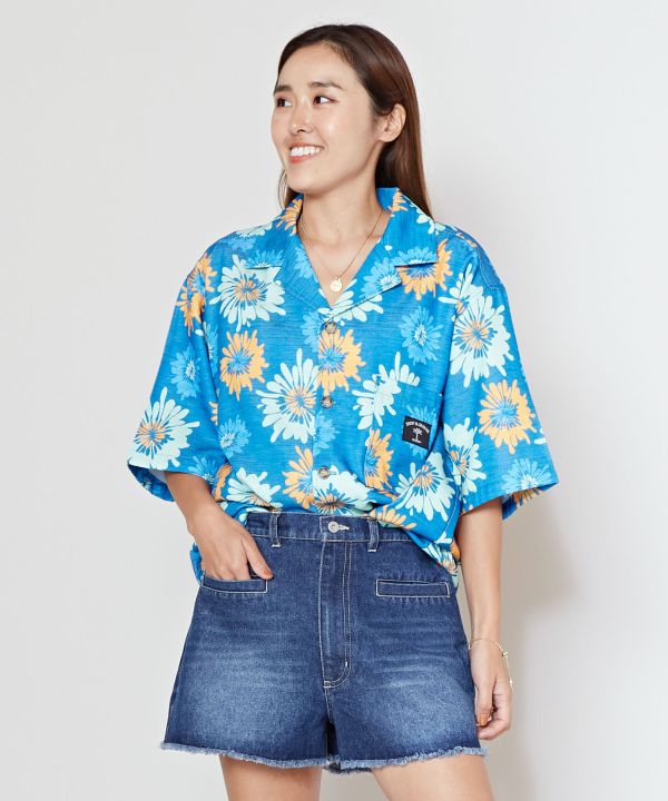 SURF＆Palms Bold Pattern Print Shirt