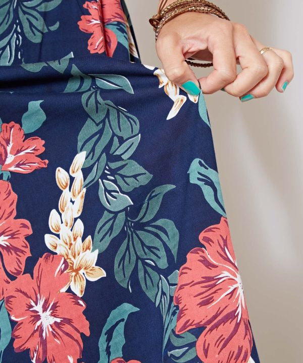 Hibiscus One-Piece Sash Skirt