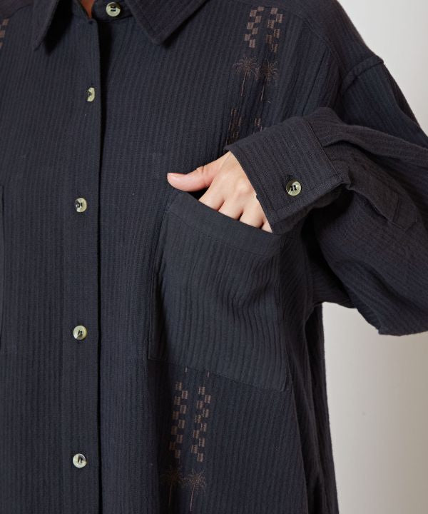 SURF＆Palms Cotton Shirt Dress