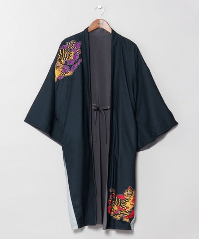 KAYA x NAKAMURA KYOKO - 来福 Reversible Haori Jacket by Kaya - Ametsuchi