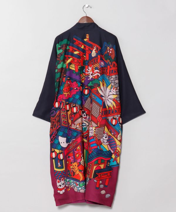 KAYA x NAKAMURA KYOKO - 来福 Reversible Haori Jacket by Kaya - Ametsuchi