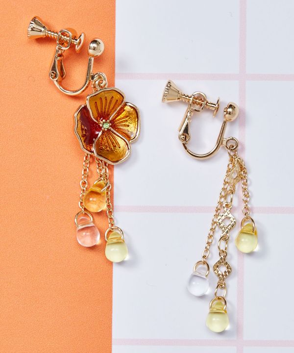 Poppy Blooming Clip Earrings