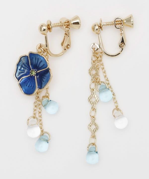 Poppy Blooming Clip Earrings