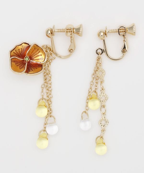 Poppy Blooming Clip Earrings