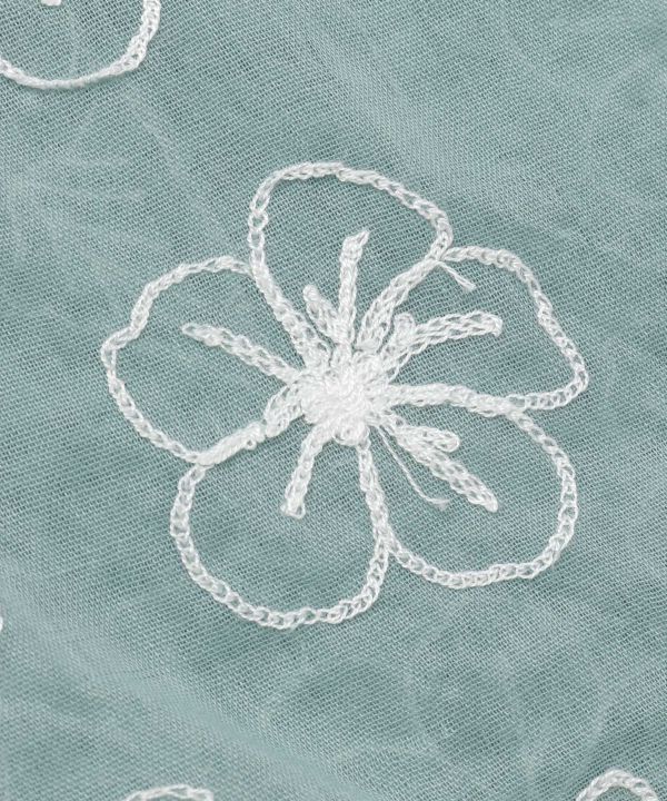 YAMABUKI Floral Embroidery Scarf