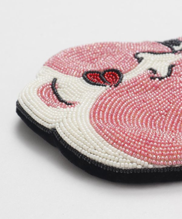 Japanese Mask Beaded Shoulder Bag