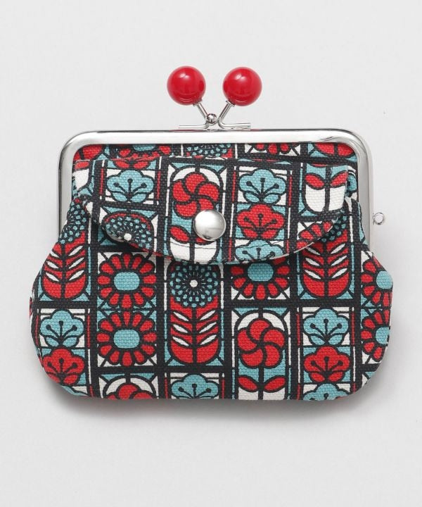 Retro Stained Glass Pattern Double GAMAGUCHI Purse