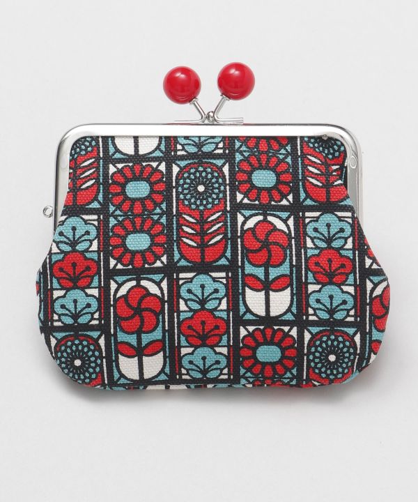 Retro Stained Glass Pattern Double GAMAGUCHI Purse