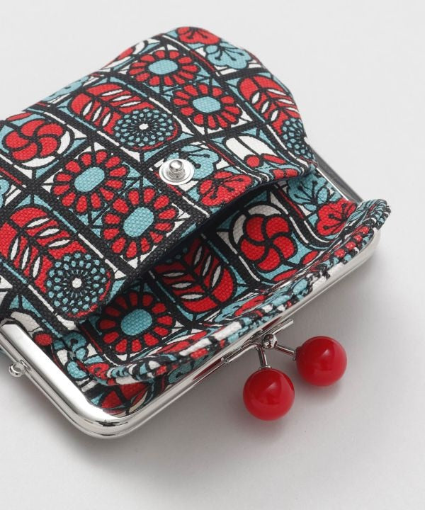 Retro Stained Glass Pattern Double GAMAGUCHI Purse