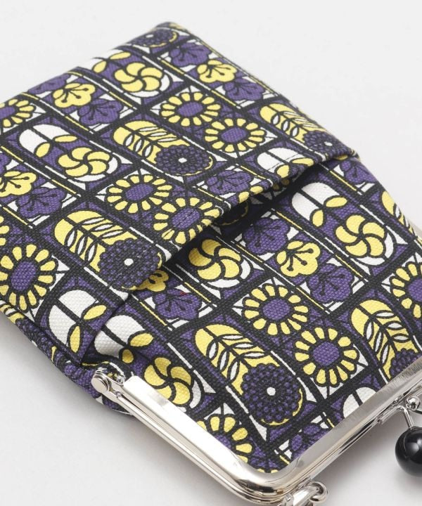 Retro Stained Glass Pattern GAMAGUCHI Clasp Shoulder Bag