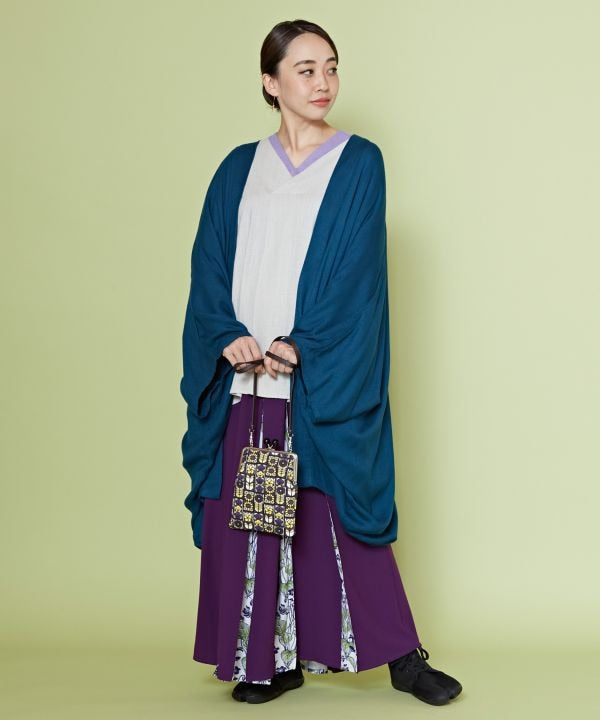 Retro Stained Glass Pattern GAMAGUCHI Clasp Shoulder Bag