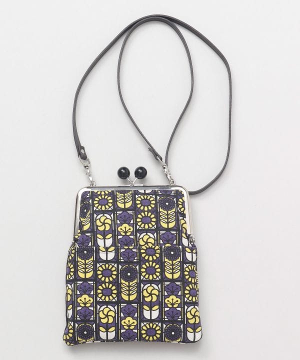 Retro Stained Glass Pattern GAMAGUCHI Clasp Shoulder Bag