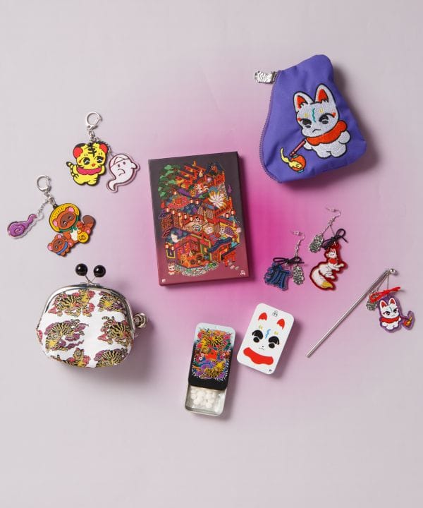 KAYA x NAKAMURA KYOKO - Gamaguchi Glasp Pouch by Kaya - Ametsuchi