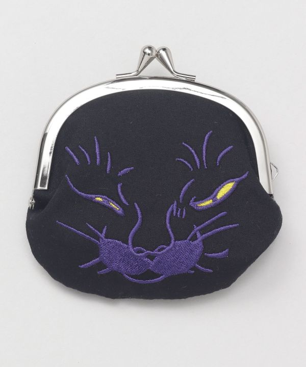 浮世猫がま口ポーチ S