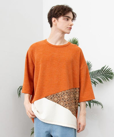 Men's Patchwork Slouchy Top