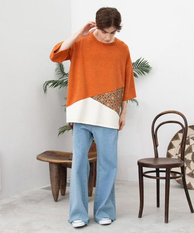 Men's Patchwork Slouchy Top