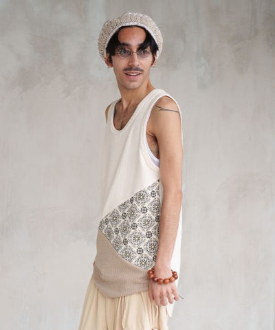 Men's Patchwork Tank Top