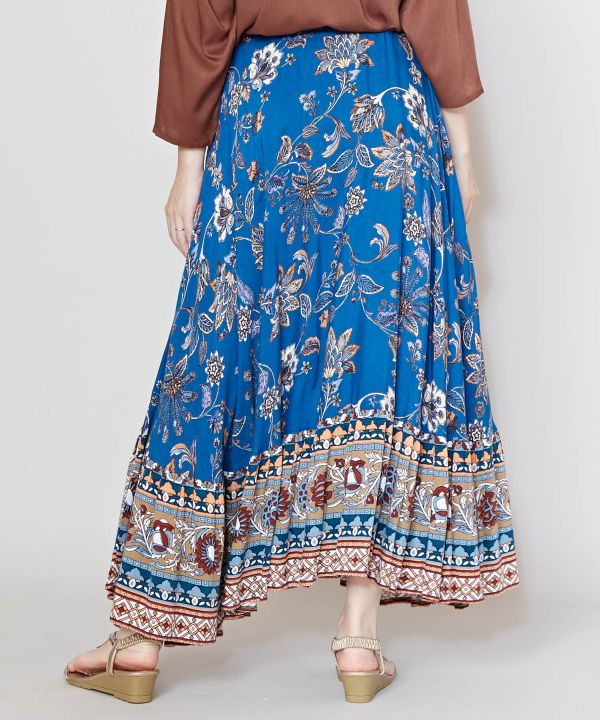 Vintage Like Floral Long Skirt