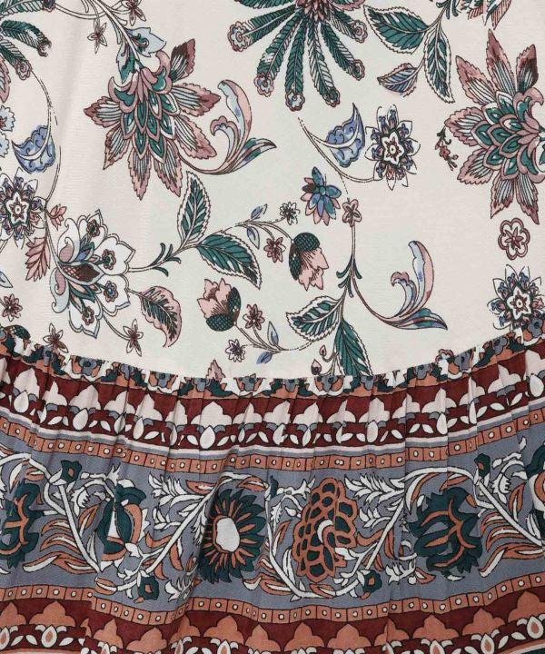 Vintage Like Floral Long Skirt