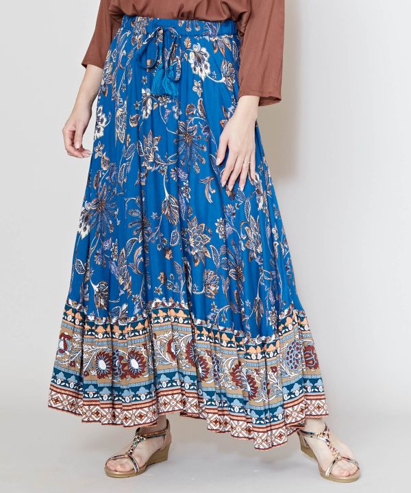 Vintage Like Floral Long Skirt