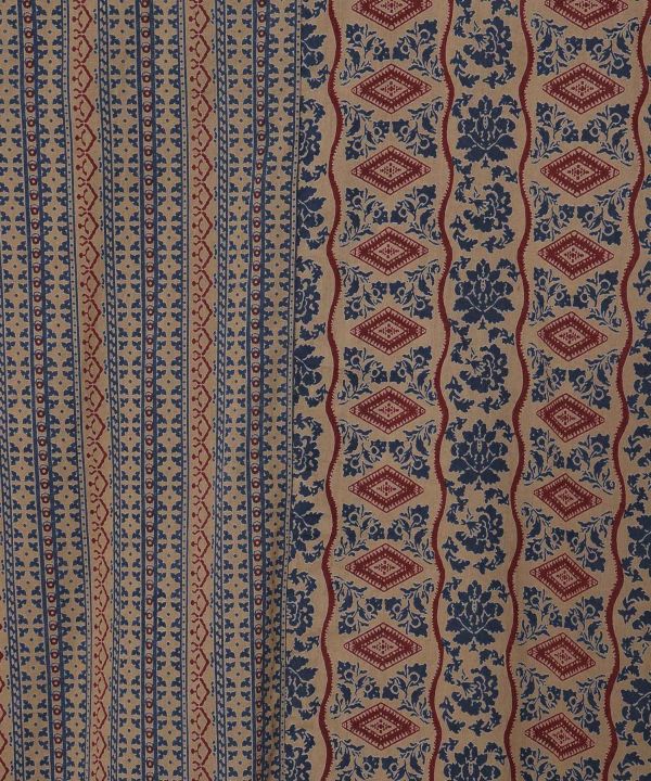 Flower x Stripe Band Collar Shirt