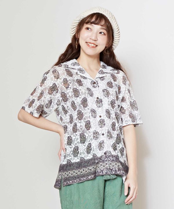 Lace Shirt Sleeve Shirt