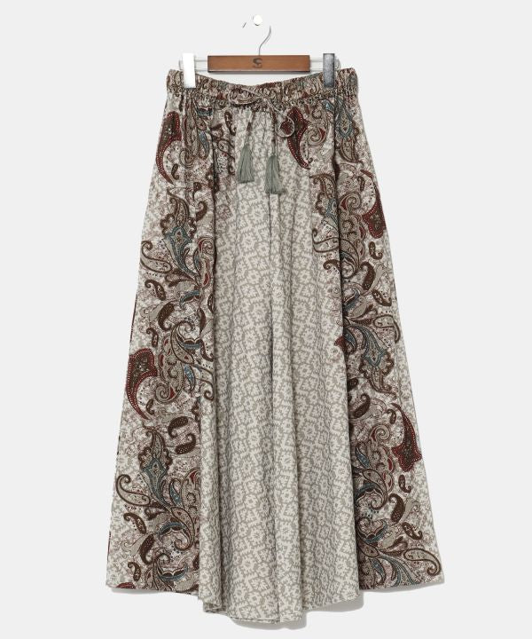 Paisly Printed Wide Leg Pants Pants & Shorts by AMINA - Ametsuchi