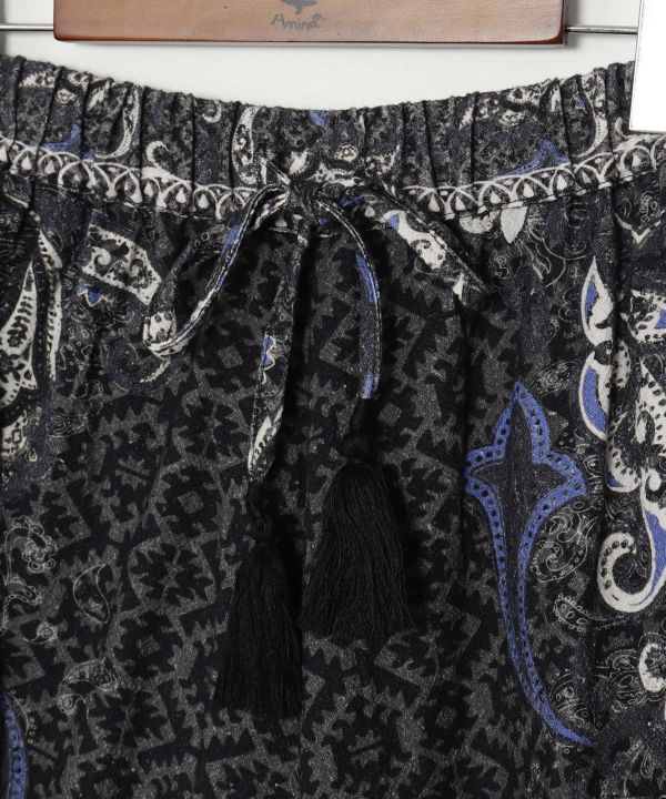 Paisly Printed Wide Leg Pants Pants & Shorts by AMINA - Ametsuchi