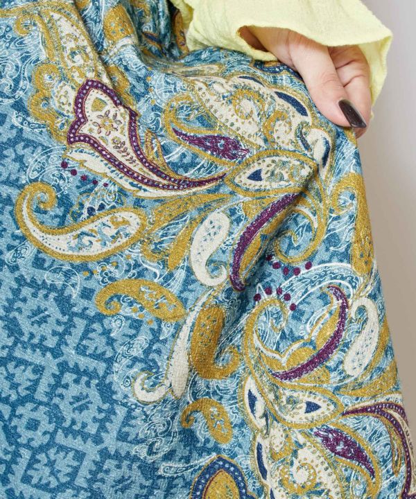 Paisly Printed Wide Leg Pants Pants & Shorts by AMINA - Ametsuchi