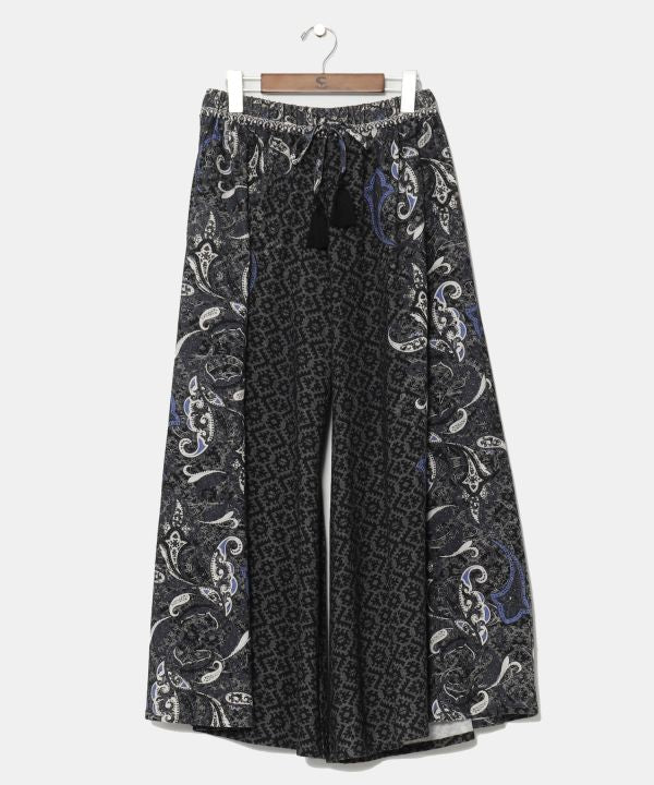 Paisly Printed Wide Leg Pants Pants & Shorts by AMINA - Ametsuchi