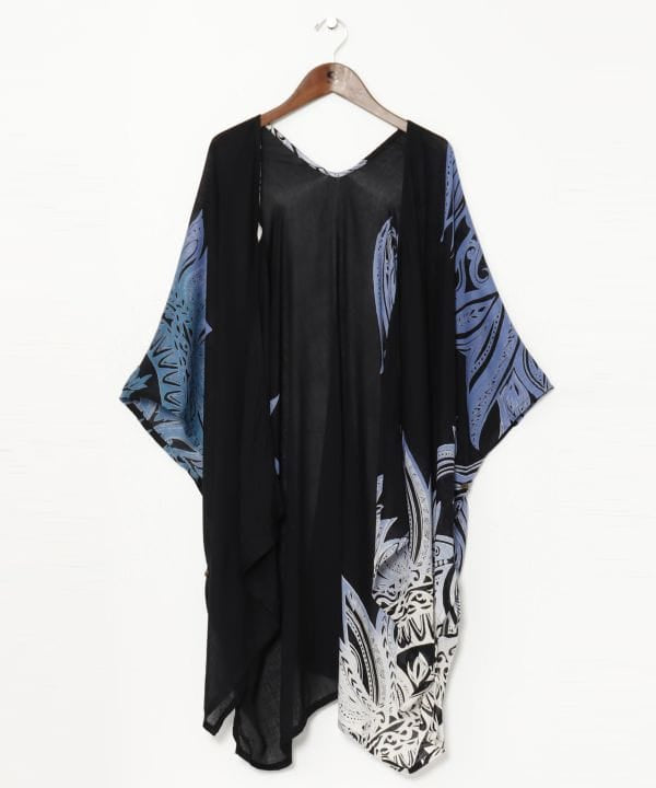 UV Protection Tribal Feather Print Scarf with Pouch Scarves by AMINA - Ametsuchi