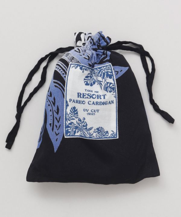 UV Protection Tribal Feather Print Scarf with Pouch Scarves by AMINA - Ametsuchi