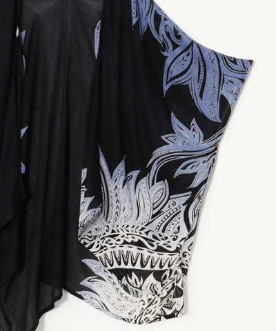 UV Protection Tribal Feather Print Scarf with Pouch Scarves by AMINA - Ametsuchi