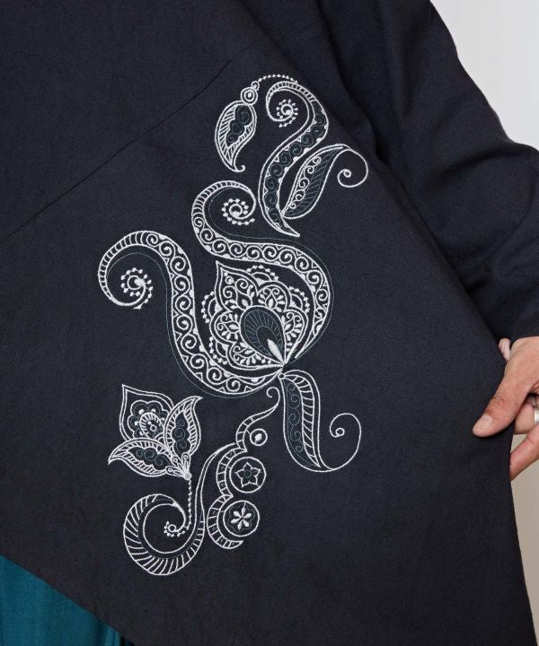 Henna Embroidered Cotton Top
