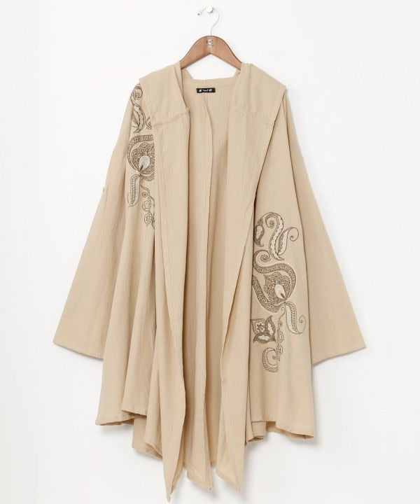 Henna Embroidered Cotton Cardigan Cardigans & Outerwear by AMINA - Ametsuchi