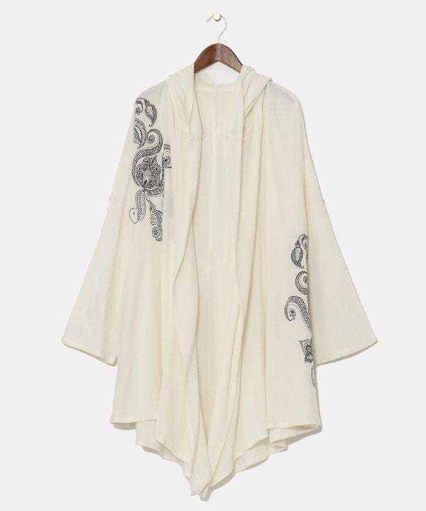 Henna Embroidered Cotton Cardigan Cardigans & Outerwear by AMINA - Ametsuchi