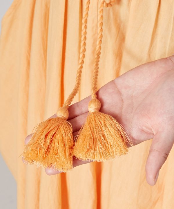 Cotton Side Drape Skirt